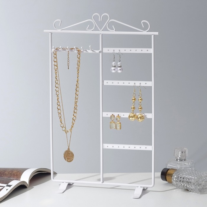 Подставка под серьги &laquo;Комод&raquo;, 22,5&times;35 см, цвет белый