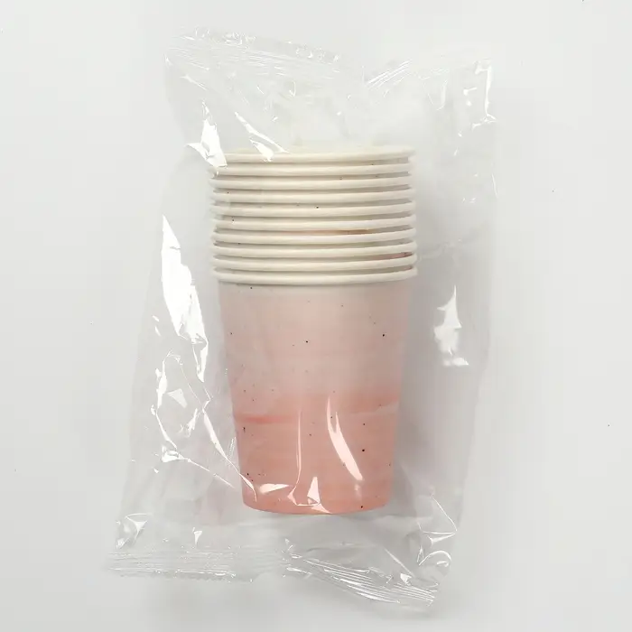 Стакан одноразовый бумажный &laquo;Розовая керамика&raquo;, 250 мл