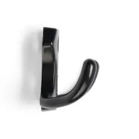 Крючок мебельный ТУНДРА TKd=007, двухрожковый, черный