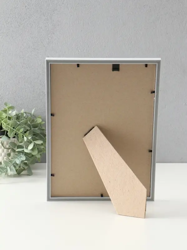 Фоторамка "Гамма" 21х30 см,  с подножкой, набор 3 шт, (пластиковый экран), белый