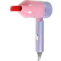 Фен LF-23, 800 Вт, 2 скорости, складная ручка, розово-сиреневый