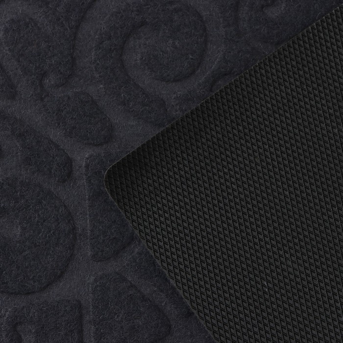 Коврик влаговпитывающий придверный без окантовки Доляна &laquo;Восточная сказка&raquo;, 40&times;60 см, цвет серый