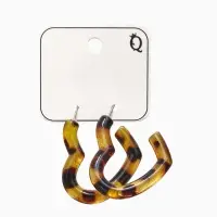 Серьги акрил &laquo;Леопард&raquo; сердце, цветной в серебре