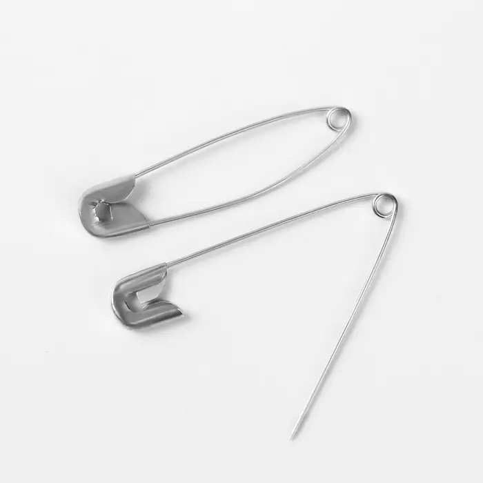 Булавки английские, 45 мм, 10 шт., цвет серебряный