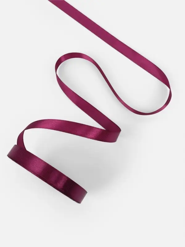 Лента атласная, 12 мм, 23&plusmn;1 м, баклажановая №252