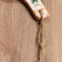 Доска разделочная прямоугольная "Листья" дерево манго 41х18 см