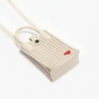 Сумка подр Сердце, 12*4*17, отд на кнопке, дл ремень, бело/серый