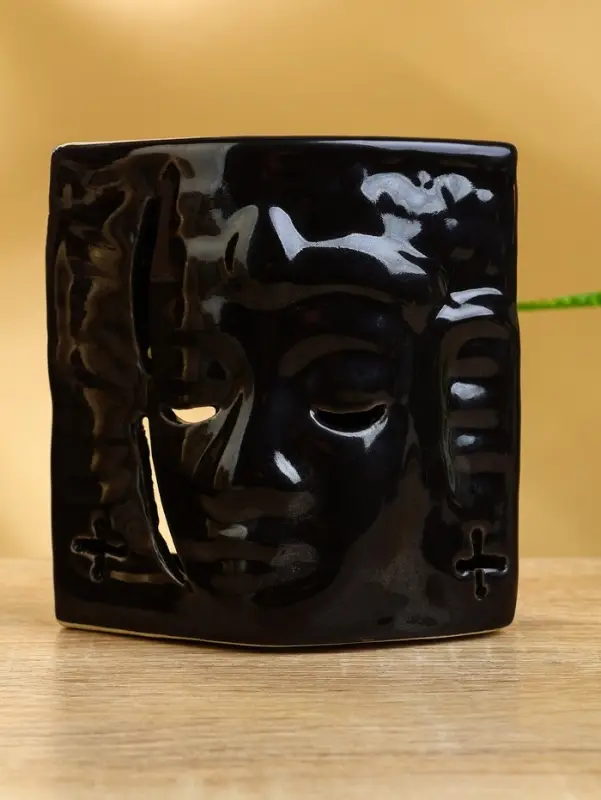 Аромалампа &laquo;Маска&raquo;, 11&times;9&times;6 см, керамика, тёмно-коричневая