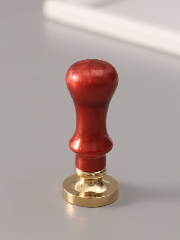 Печать для сургуча с пластиковой ручкой "Классика цифра 6" 2,5х2,5х6,3 см