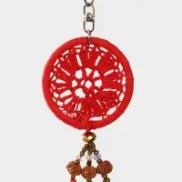 Брелок "Ловец снов" 19 см, цв. красный