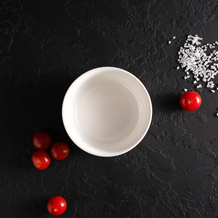 Салатник фарфоровый Magistro &laquo;Волна Бланш&raquo;, 300 мл, d=10,5 см, цвет белый