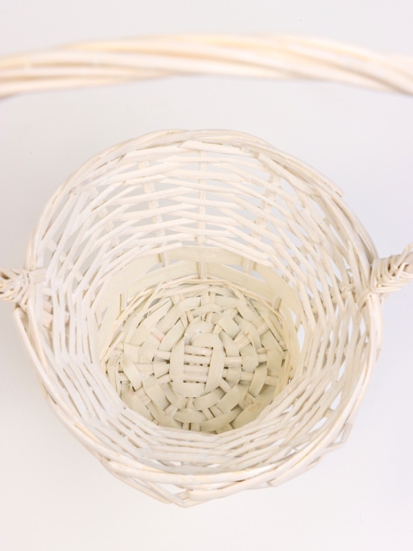 Набор 3 шт корзин плетеных 28х28х16, 22х22х15, 19х19х14 см, плетеная ручка h=_ см, серый