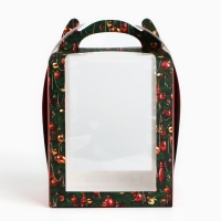 Складная коробка под маленький торт &laquo;Роскошная ёлка&raquo;, 15 х 15 х 18 см, Новый год