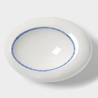 Блюдо овальное "Blue Lagoon" Magistro 20х14,8х8,5см, цвет белый, синий