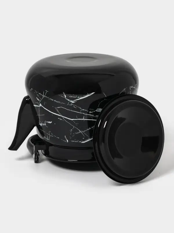 Чайник кон. с мет.р. 3,5л (черная)Черный мрамор