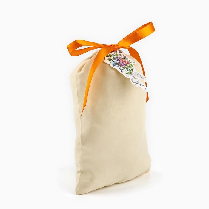 Мешок из хлопка &laquo;С любовью для тебя&raquo;, цветы, 16 х 24 см