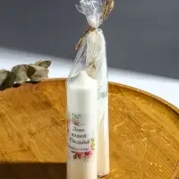 Свечи свадебные "День Нашей Свадьбы" набор 3 шт (15 см + 2 шт по 19 см), зелёный