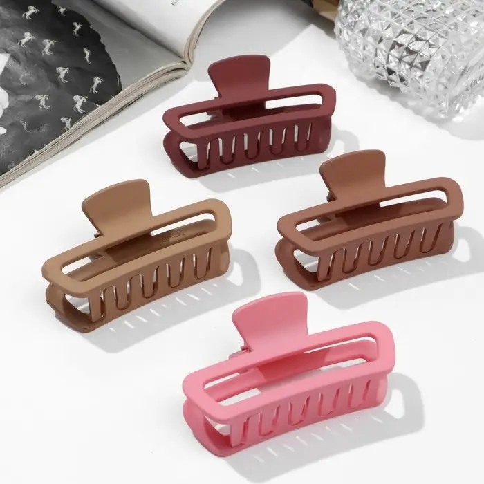 Крабик для волос &laquo;Матовый&raquo;, прямой округление, 7.5 см, МИКС