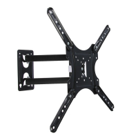 Кронштейн Luazon KrON-58, для ТВ, наклонно-поворотный, 14-55", 40-380 мм от стены, чёрный
