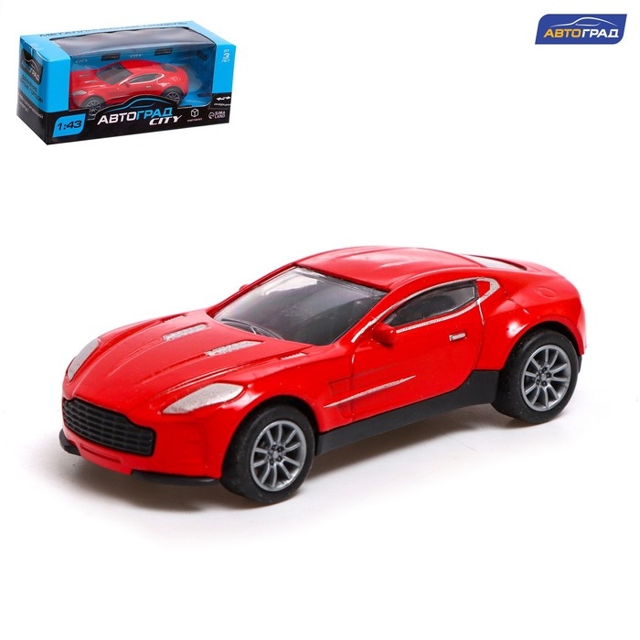 Машина металлическая &laquo;Гонка&raquo;, инерция, 1:43, цвет красный