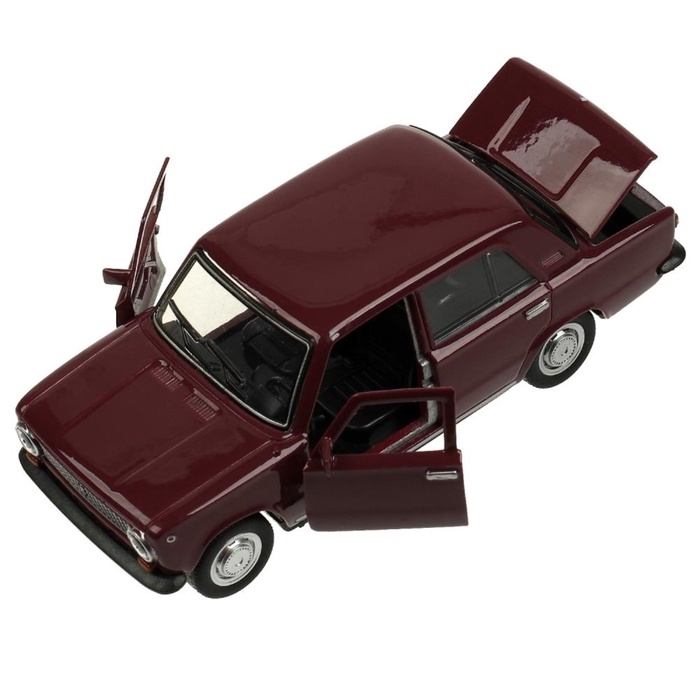 Машинка металлическая &laquo;ВАЗ-2101&raquo;, ретро - модель &laquo;Копейка&raquo;, открываются двери, багажник, инерция, 12 см, фиолетовый