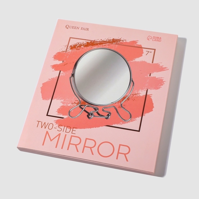 Зеркало настольное - подвесное &laquo;Круг&raquo;, двустороннее, с увеличением, d зеркальной поверхности 16,2 см, цвет МИКС