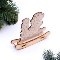 Новый год. Сувенир символ года качалка "Змейка 2025", 9,7 х 8,9 х 2 см