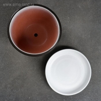 Горшок цветочный Иллюзия белая 1 л