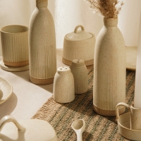 Набор для специй керамический SL Home &laquo;Виенто&raquo;, 2 предмета: солонка 80 мл, перечница 80 мл, цвет бежевый