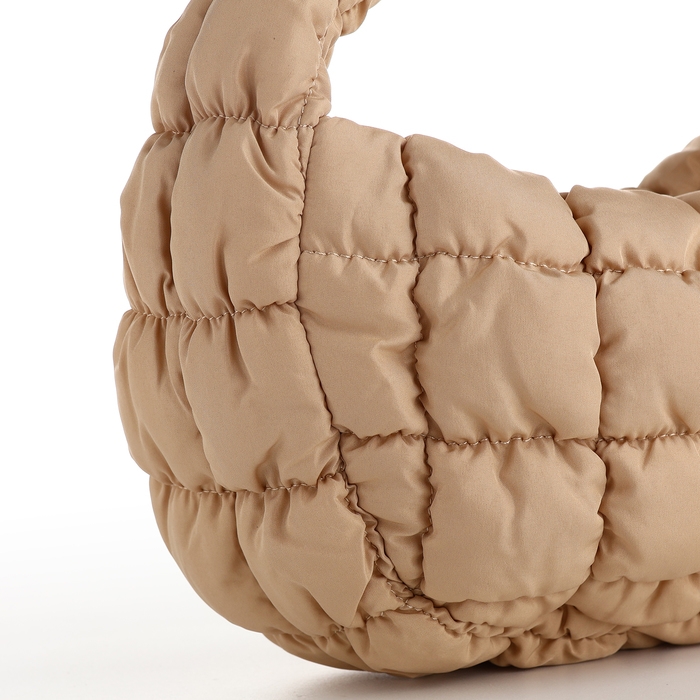 Сумка молодёжная на молнии, цвет бежевый