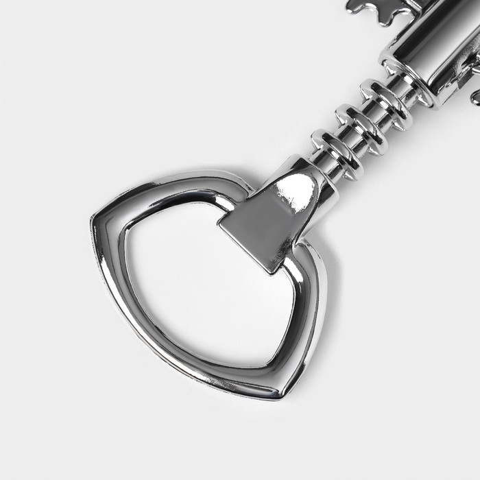 Штопор Доляна &laquo;Мастер&raquo;, 16 см, цвет серебряный