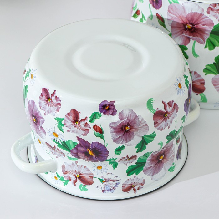 Набор кастрюль &laquo;Анютины глазки&raquo;, 2 предмета: 4 л, 5.5 л, индукция