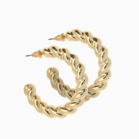 Набор серьги и каффы 9 шт. &laquo;Кольца&raquo; переплетение, цвет золото