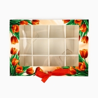 Коробка под 12 конфет с ячейками &laquo;Подарок для тебя&raquo; 18.5 х 13.5 х 3.5 см