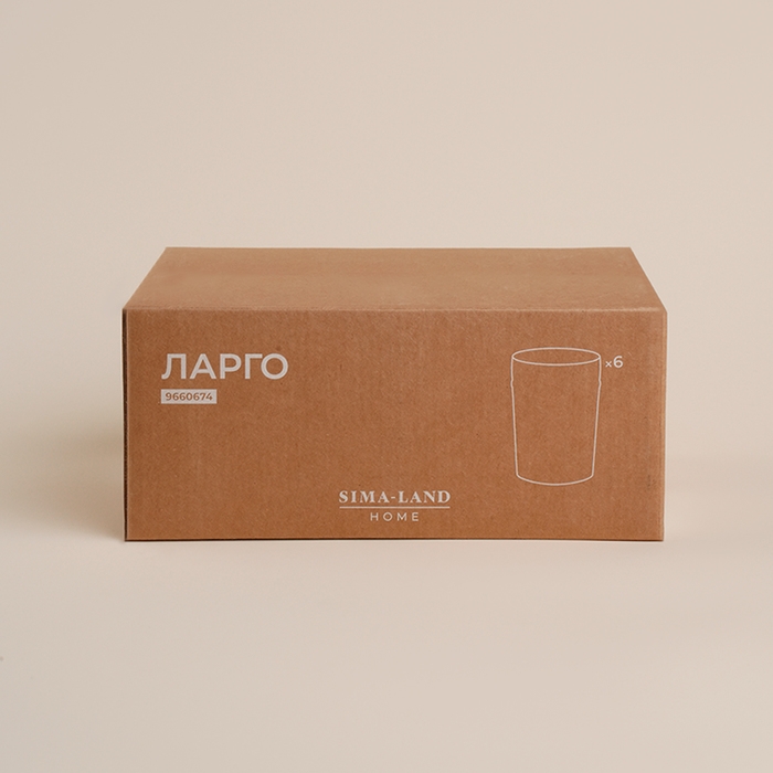 Набор стаканов стеклянный SL Home &laquo;Ларго&raquo;, 300 мл, 8&times;10 см, цвет прозрачный