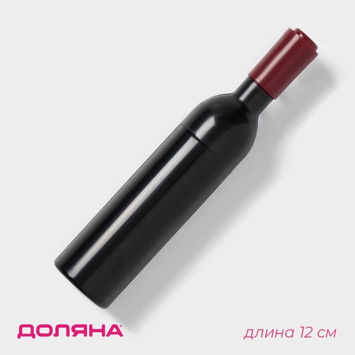 Штопор для вина Доляна &laquo;Бутылка&raquo;, 12&times;2,5 см, цвет чёрный