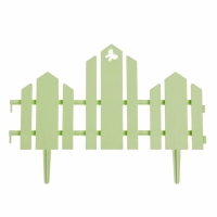 Ограждение декоративное, 25 &times; 170 см, 5 секций, пластик, салатовое, &laquo;Чудный сад&raquo;