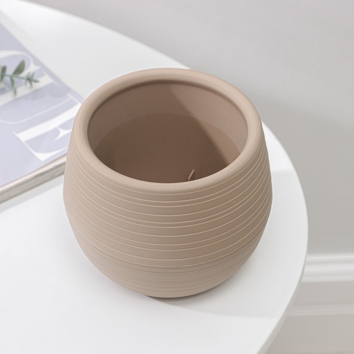 Горшок &laquo;Дуэт&raquo;, 500 мл, цвет кофе с молоком