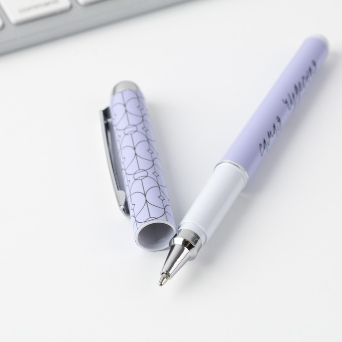 Ручка шариковая пластиковая в открытке &laquo;С 8 марта&raquo; синяя паста,1,0 мм