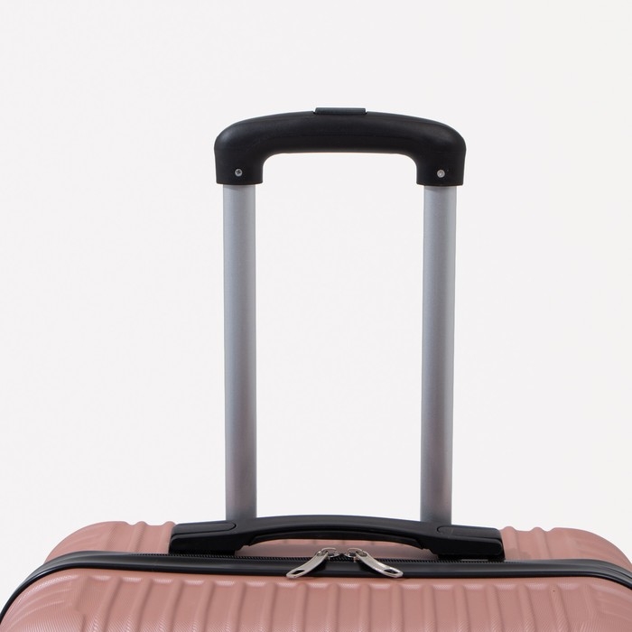 Чемодан средний 60 л (M), отдел на молнии, кодовый замок, цвет розовый