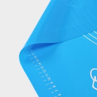 Коврик с разметкой Доляна &laquo;Эрме&raquo;, силикон, 65,5&times;45 см, цвет синий