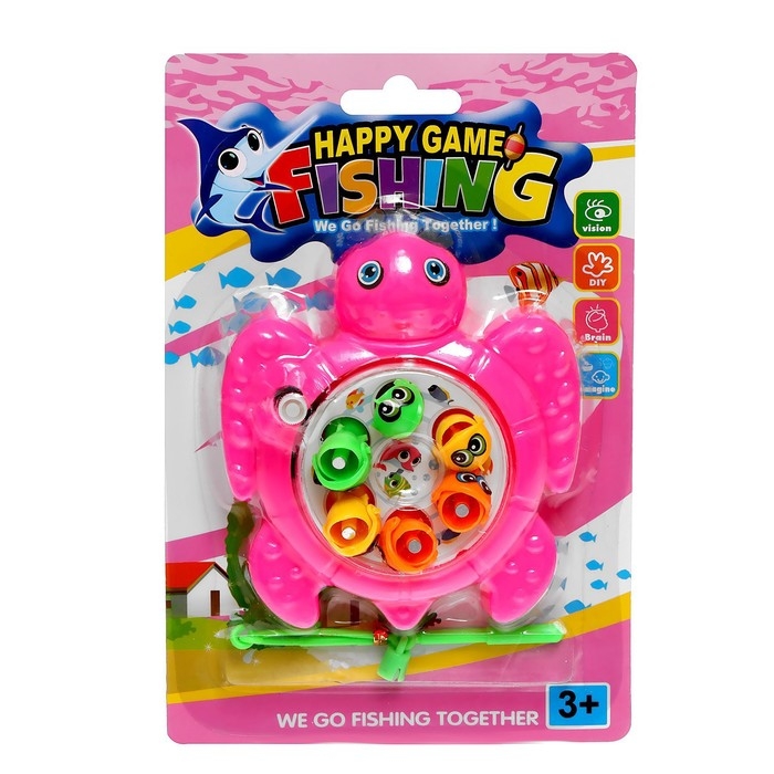 Рыбалка заводная &laquo;Черепашка&raquo;, 6 рыбок, 1 удочка, МИКС