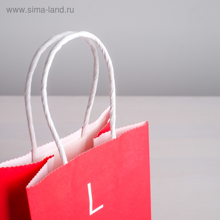 Пакет подарочный крафт, упаковка, &laquo;Love&raquo;, 12 х 21 х 9 см