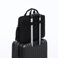 Сумка для ноутбука на молнии, наружный карман, цвет чёрный