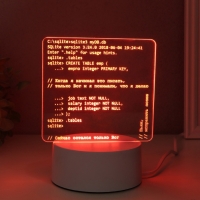 Светильник "Компьютерный код" LED RGB от сети RISALUX 9,5х15х16 см