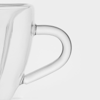 Кружка стеклянная с двойными стенками Magistro &laquo;Сердце&raquo;, 150 мл, 11&times;8&times;7,5 см