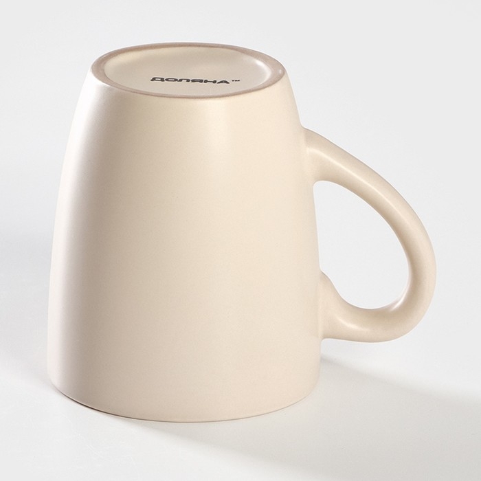 Кружка Доляна &laquo;Пастель. Крем-брюле&raquo;, 360 мл, керамика, бежевая