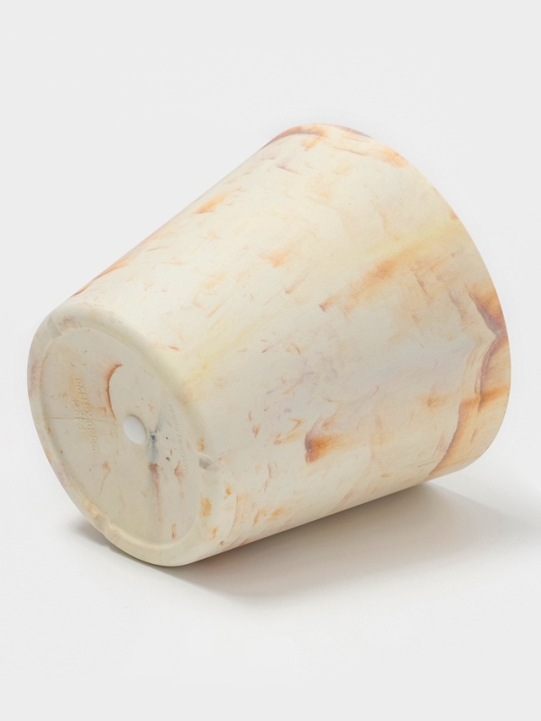 Кашпо круглое "SandStorm" d14х13 см, цвет оранжевый