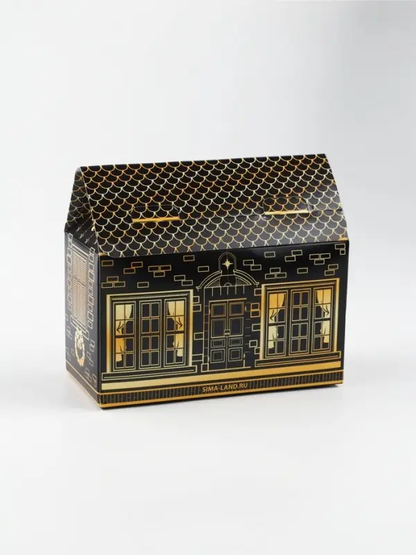 Набор в коробке-домике &laquo;Счастья в Новом году&raquo;, чай 50 г, печенье 3 шт, конфеты 100 г