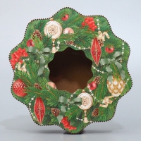 Коробка подарочная &laquo;Венок&raquo;, 21 х 22 х 5 см